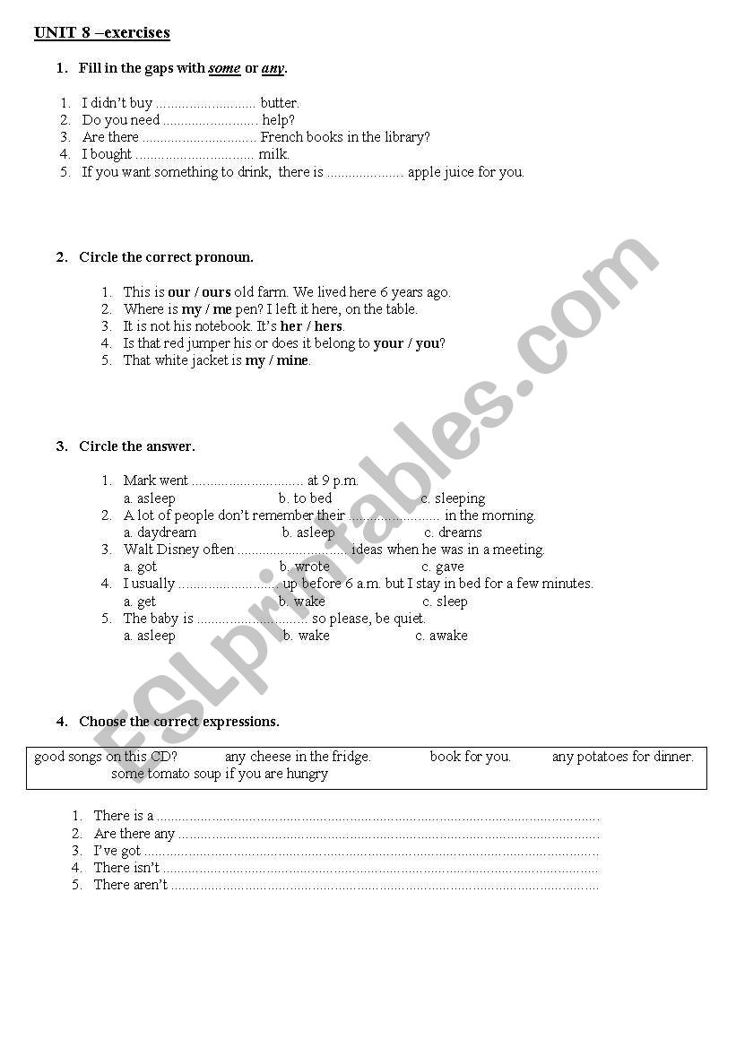 Mix grammar worksheet