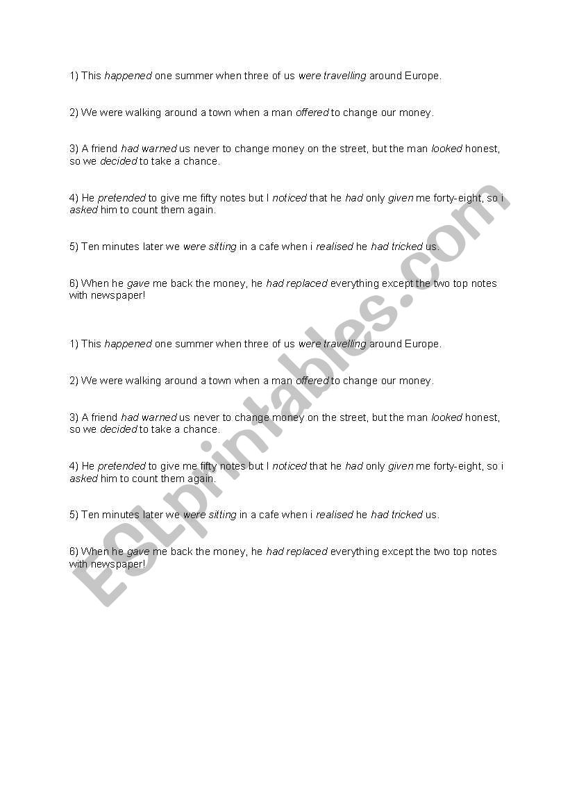 grammar worksheet