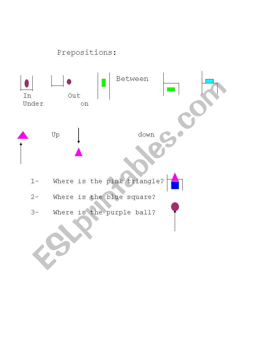 Prepositions worksheet