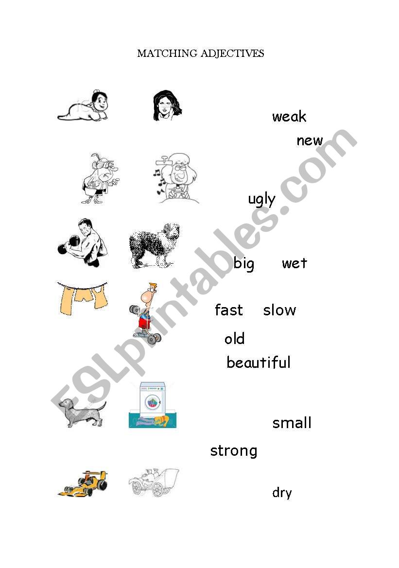 Adjectives Opposites worksheet