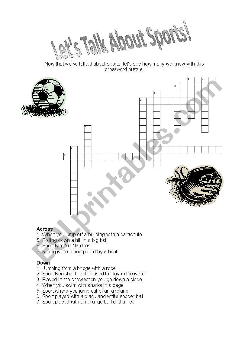 Sports Worksheet worksheet