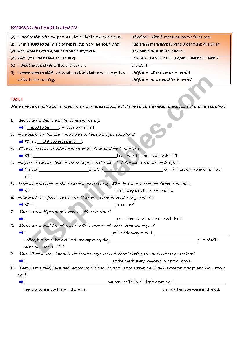 Preposistion worksheet