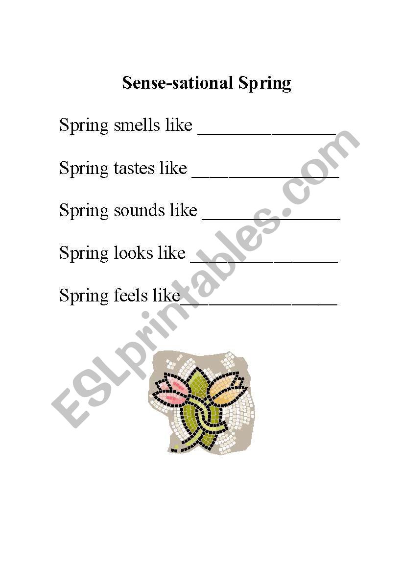 Sensational Spring worksheet