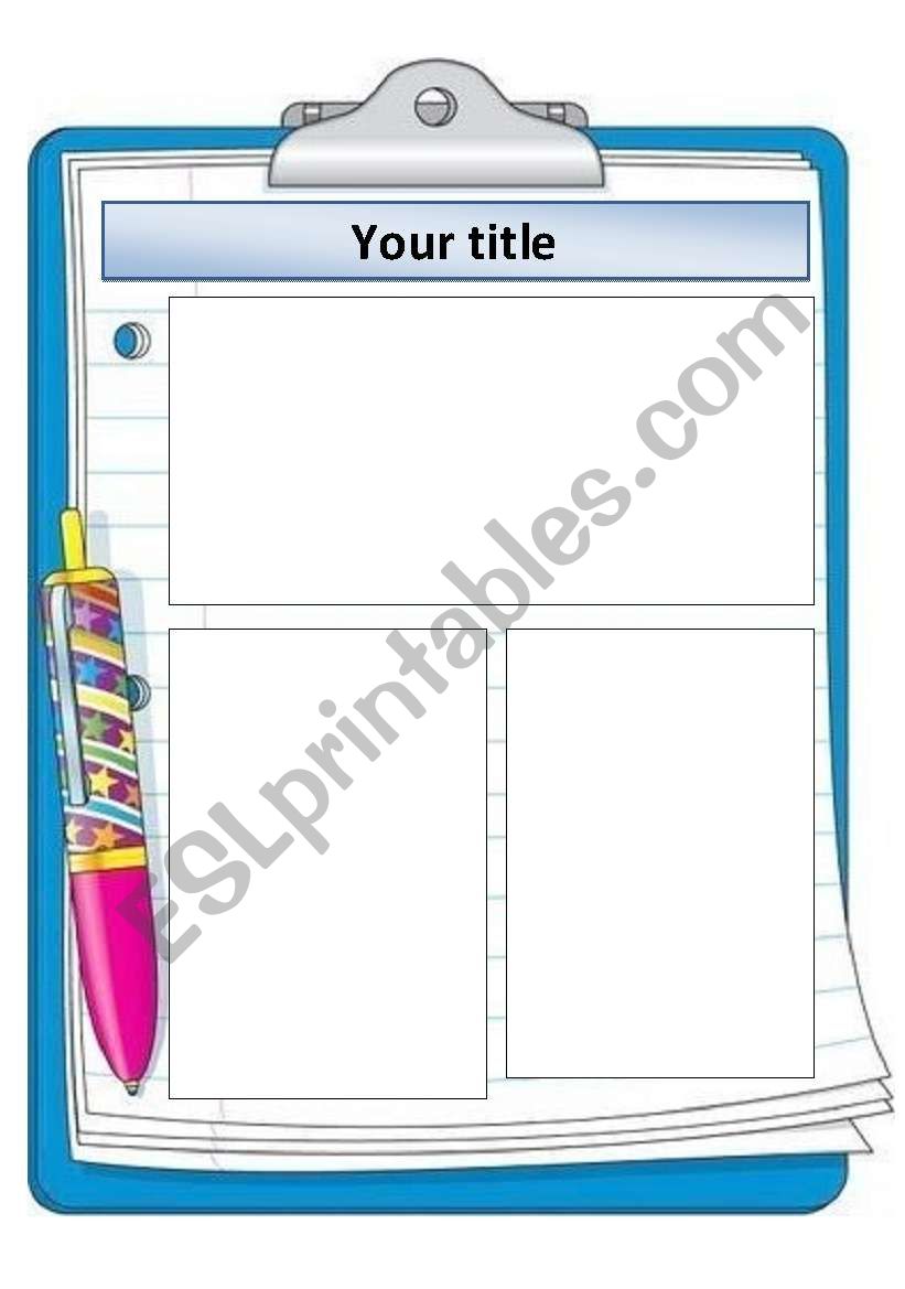 Clipboard template worksheet