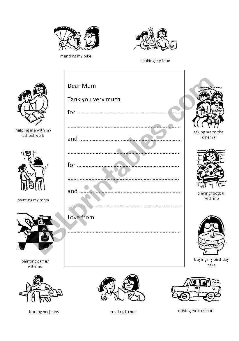 Mother´s day - ESL worksheet by vicina