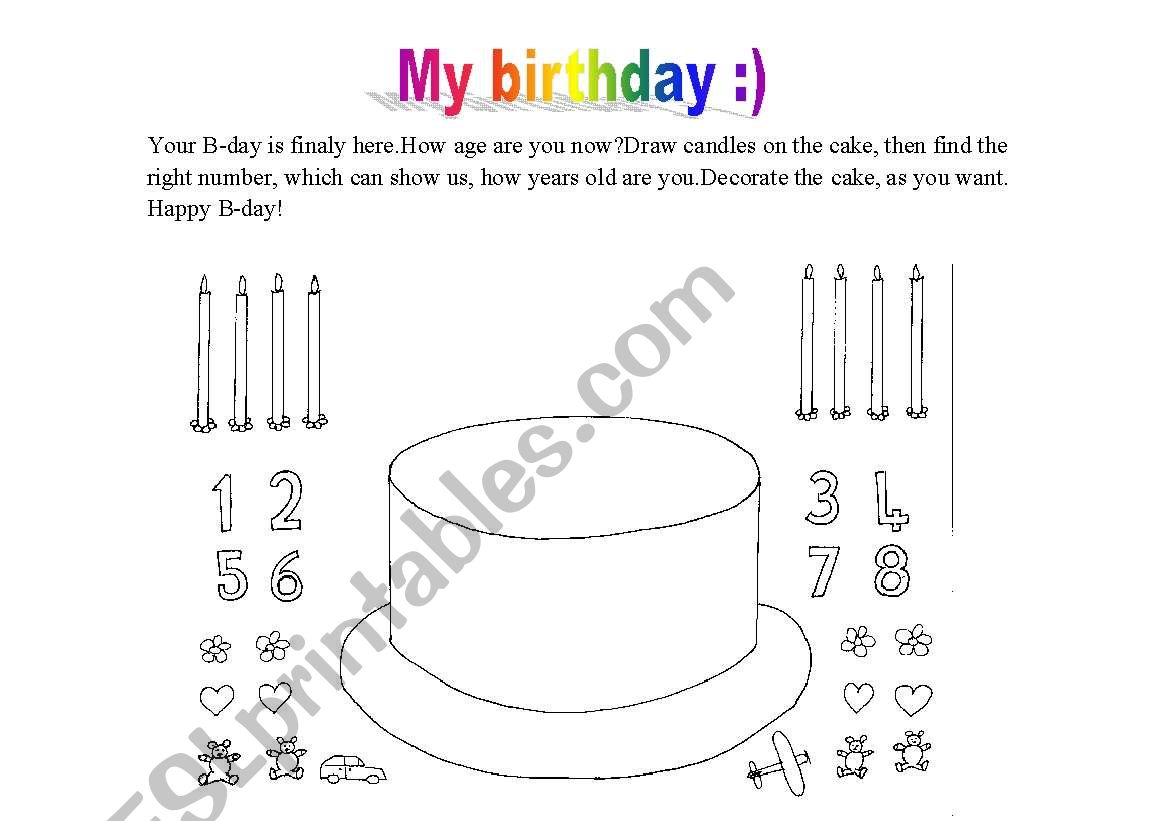 Birthday worksheet