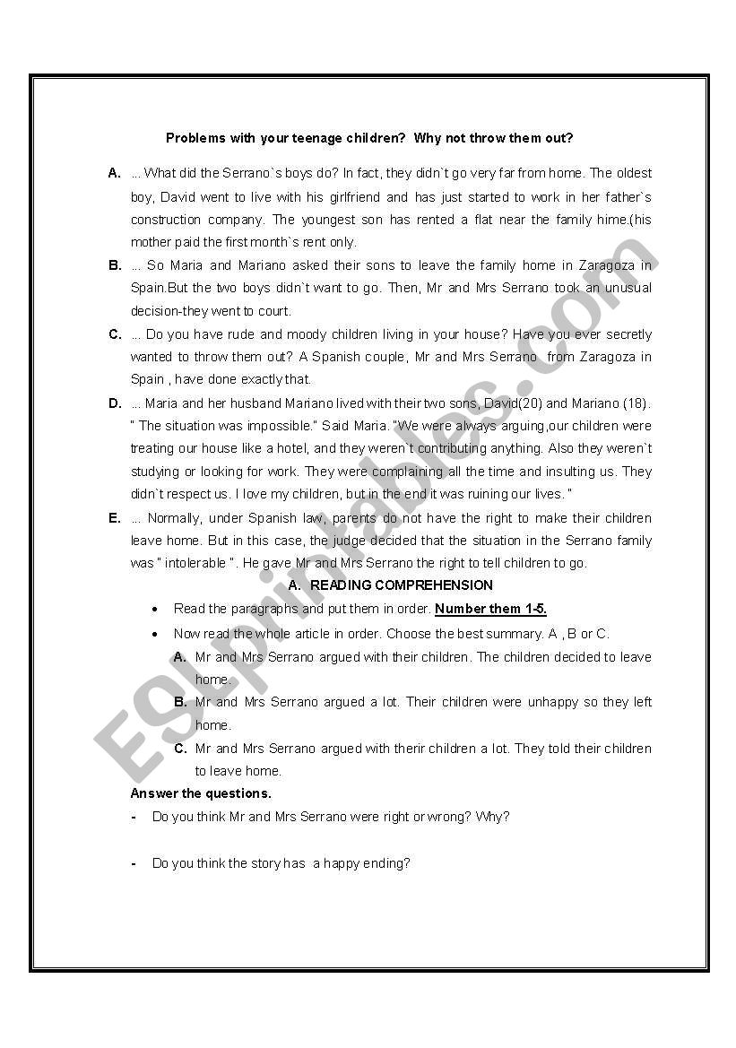 General  Revision Worksheet worksheet