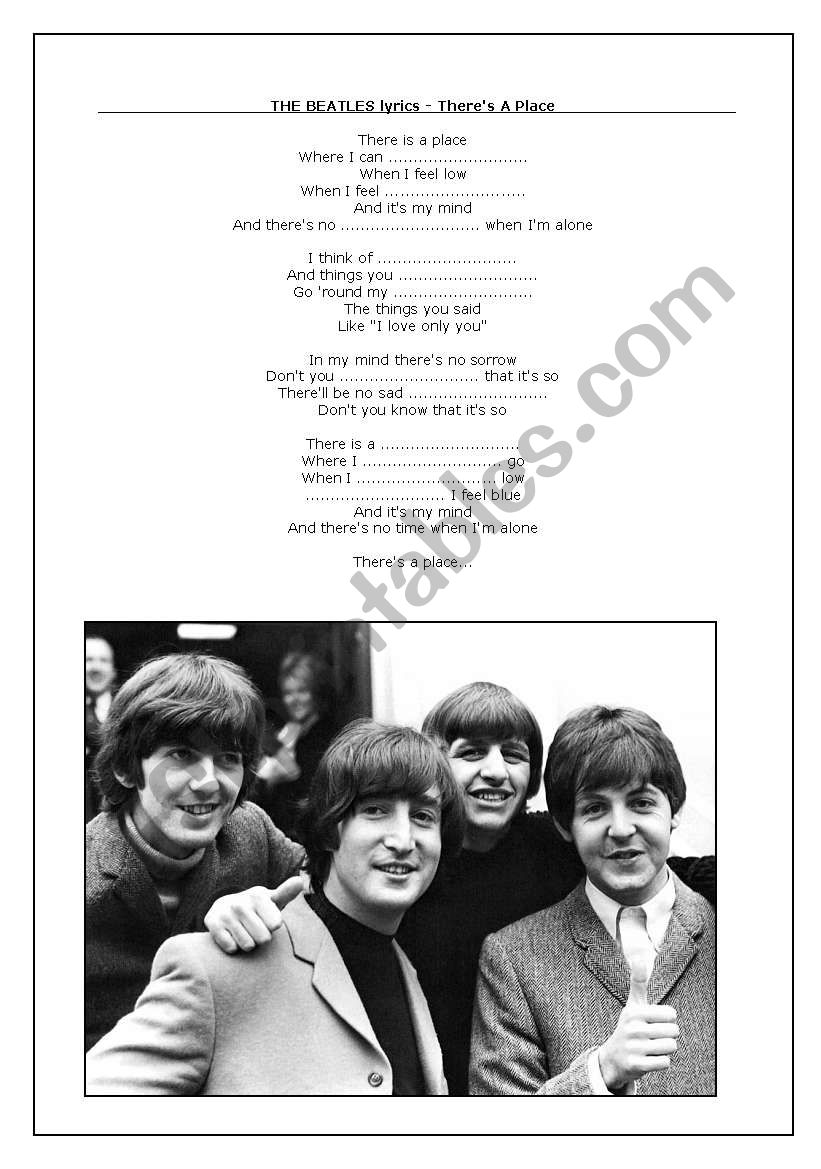 THE BEATLES lyrics - Theres A Place