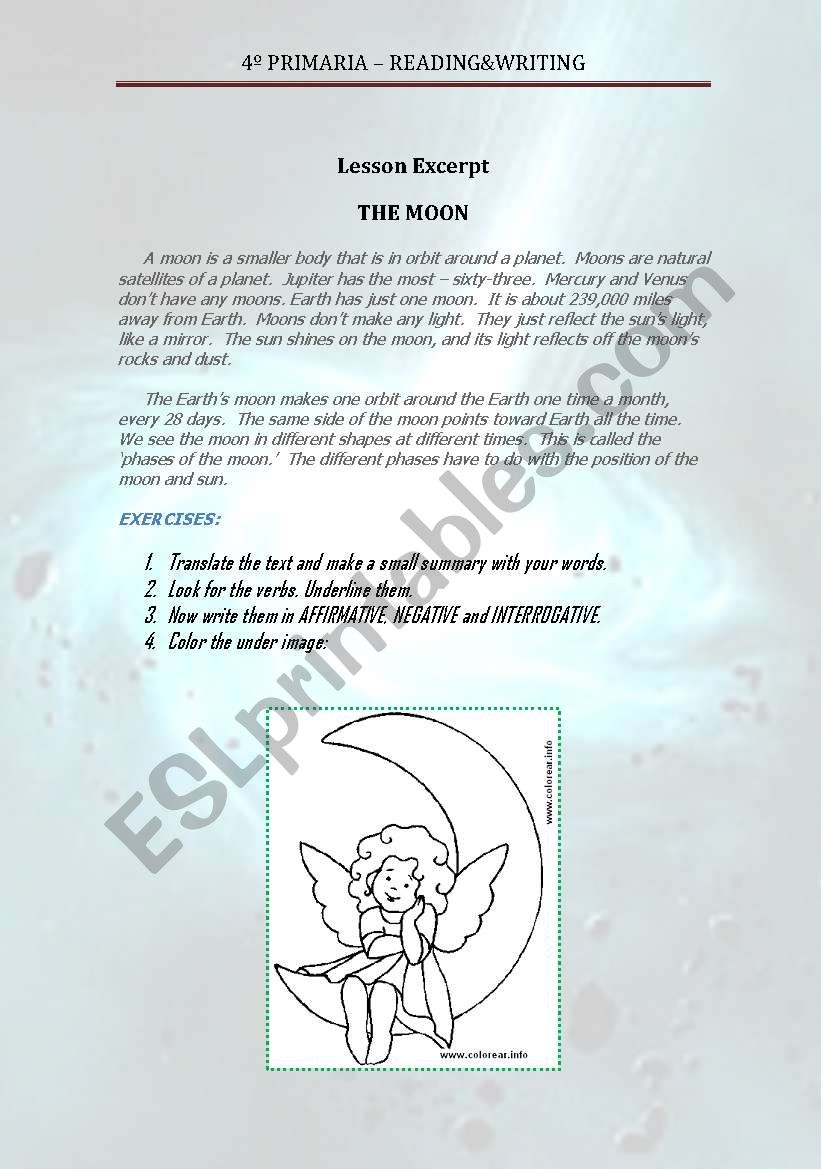 Abou the Moon worksheet