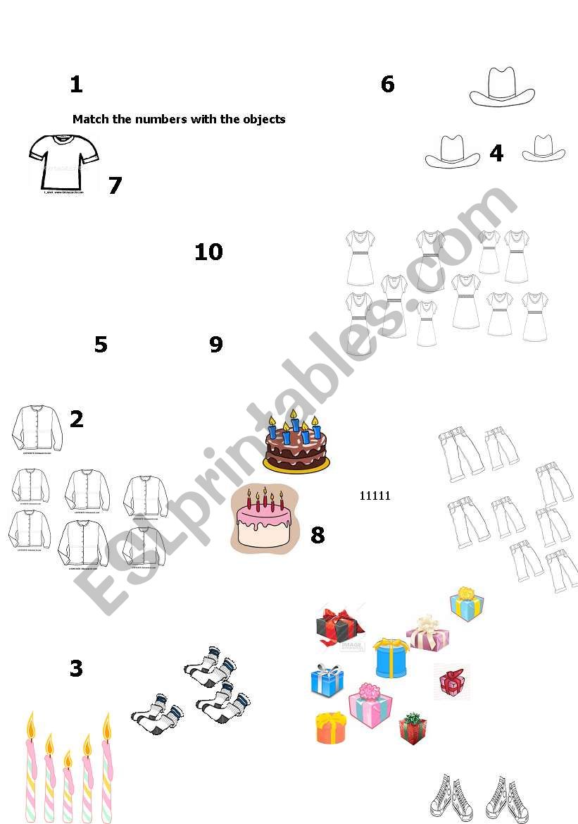 numbers worksheet