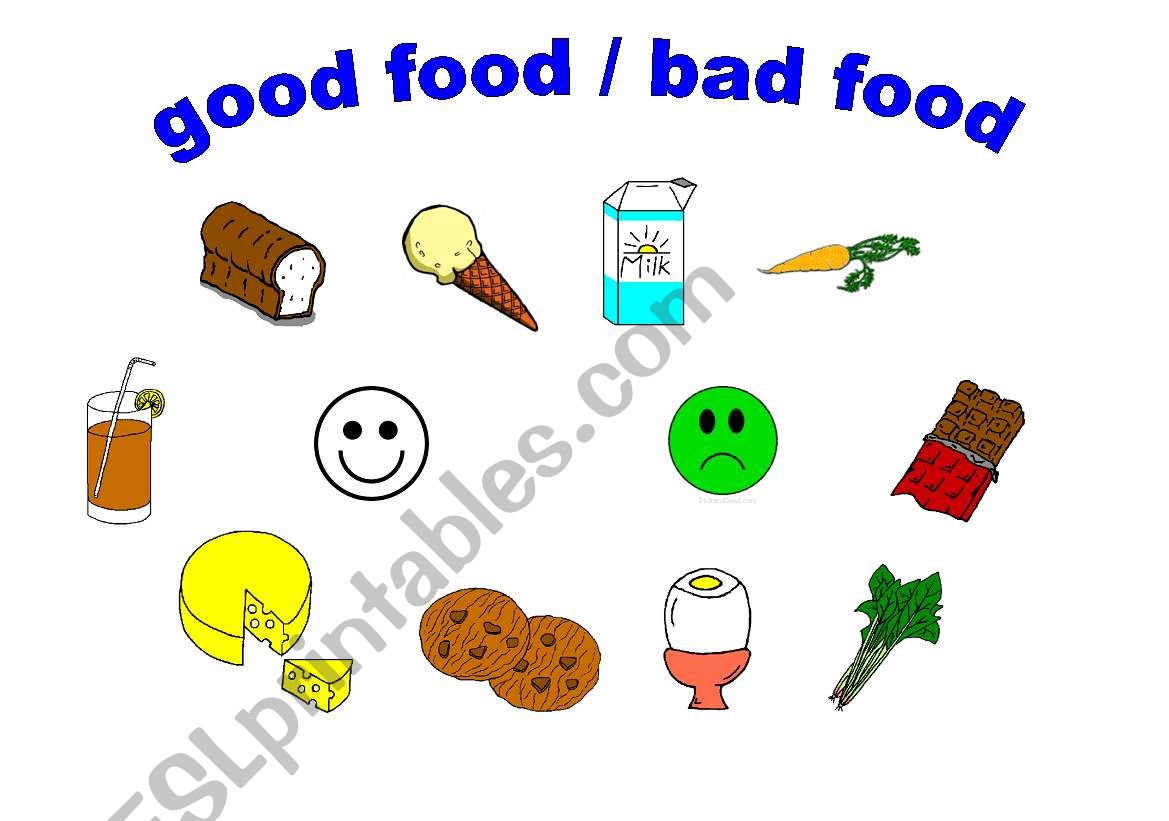 Good Food / Bad Food worksheet