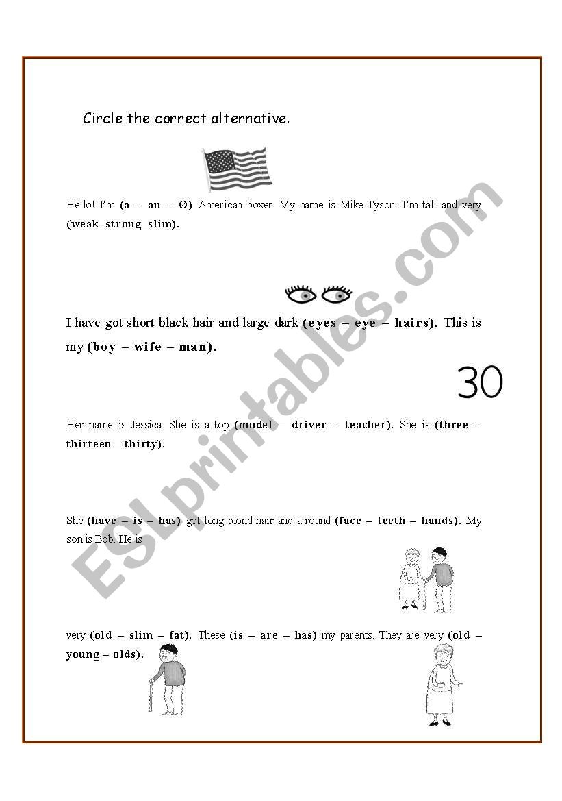 story worksheet