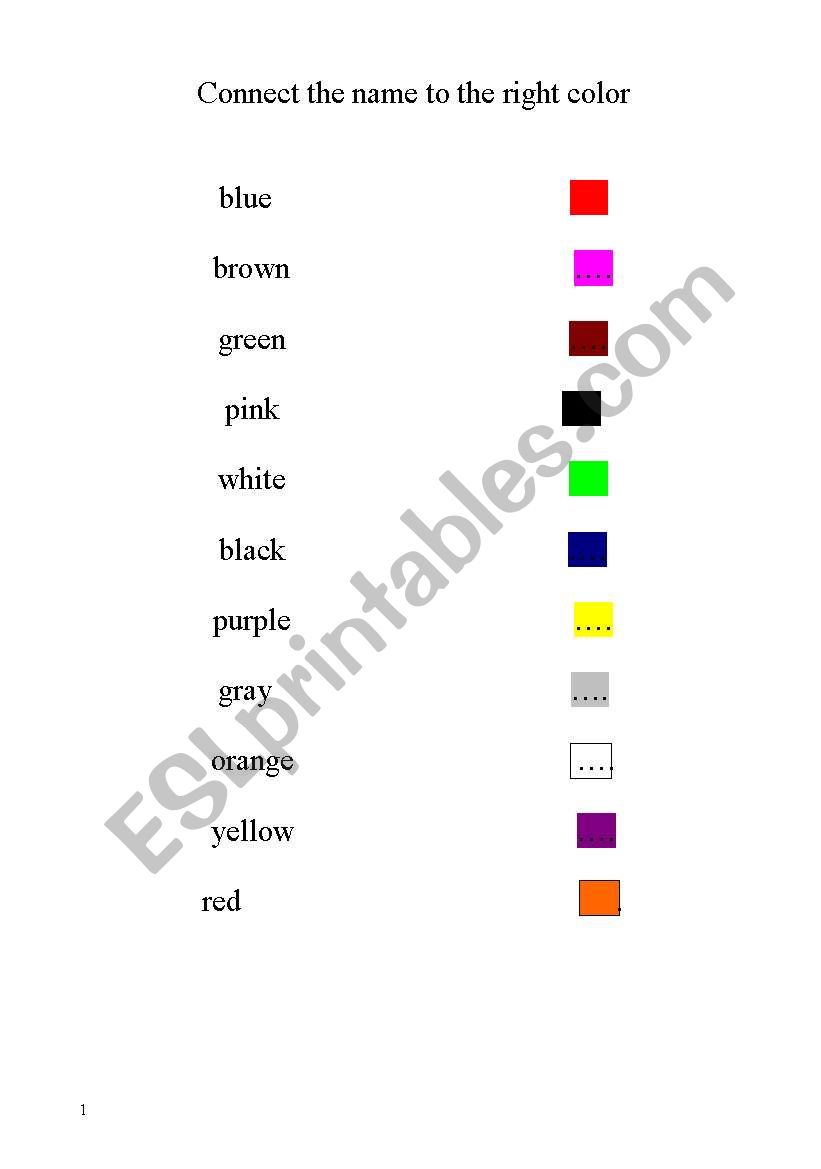 Color worksheet worksheet
