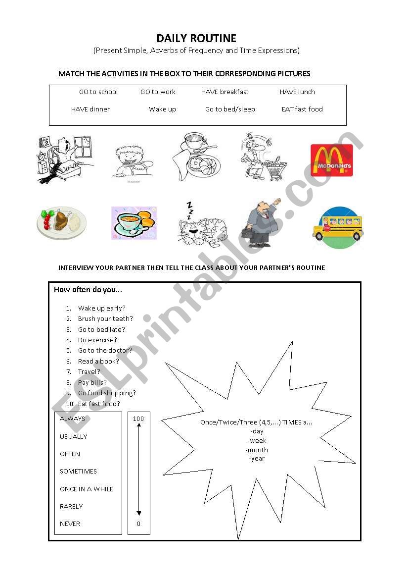 Worksheet AND Interview (Activity)