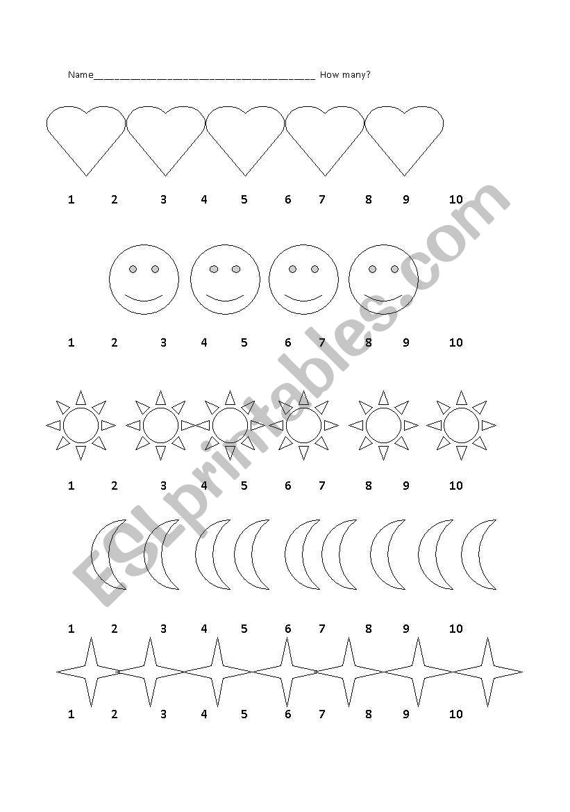 How many? worksheet