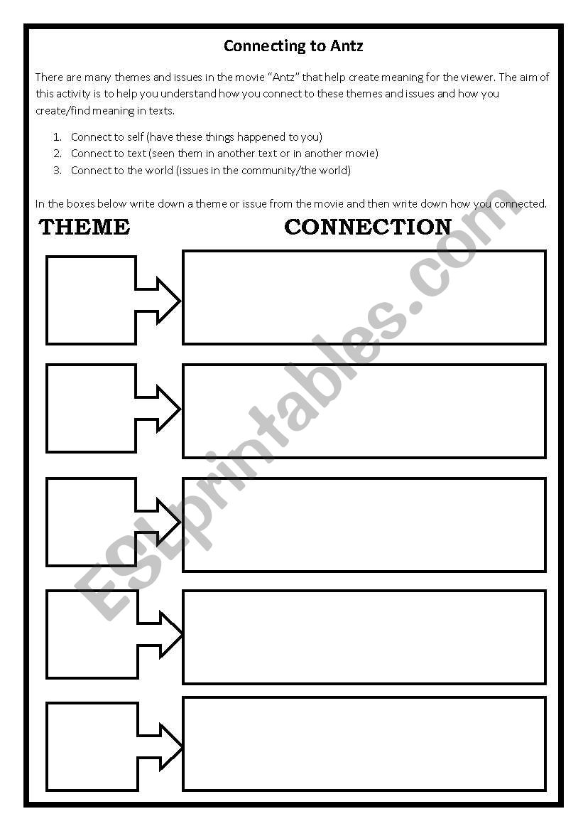 Connecting to Antz worksheet