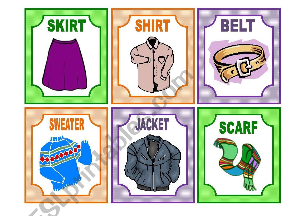 Clothes – ESL Flashcards