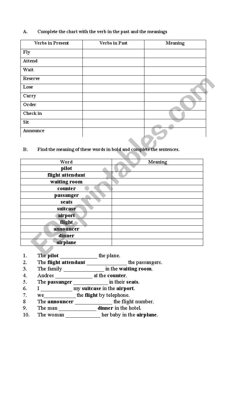 Simple Past tense worksheet