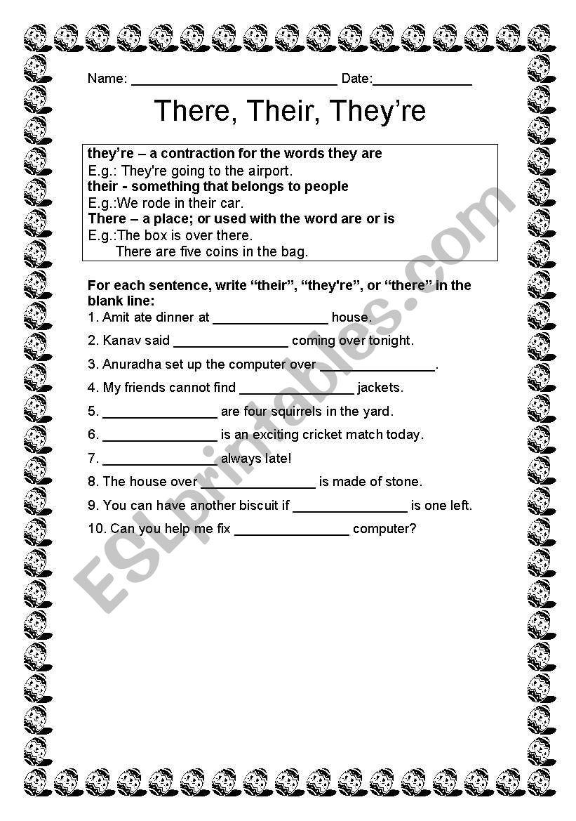 english grammar worksheet