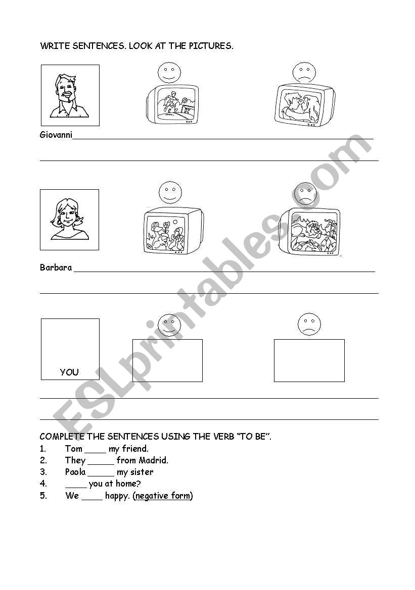 tv programmes worksheet