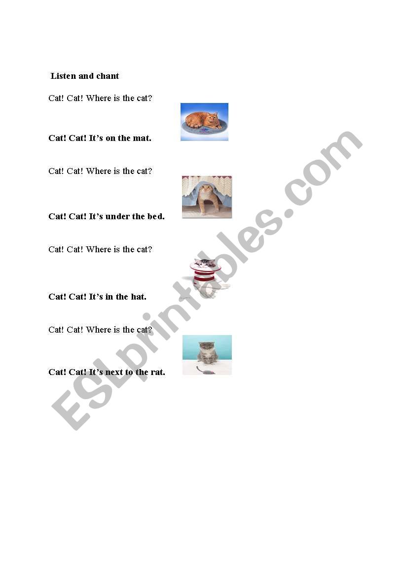 prepositions  worksheet