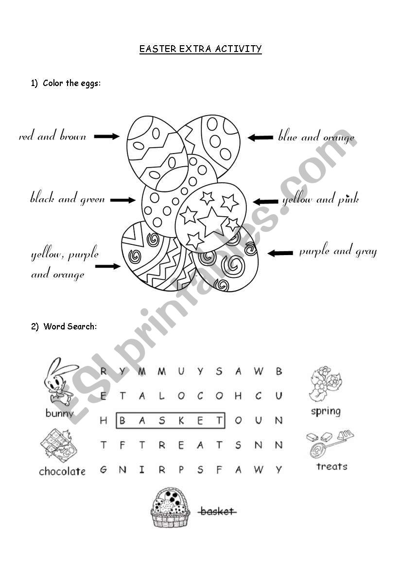 Easter worksheet worksheet