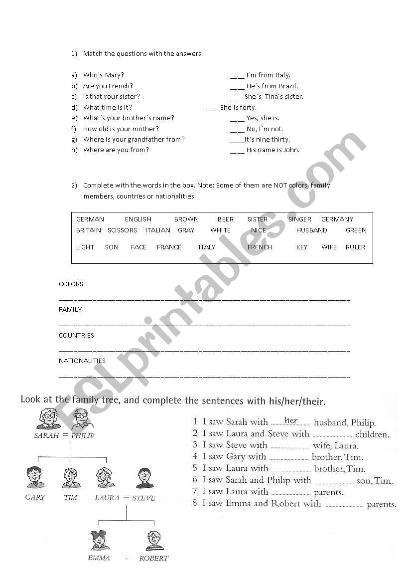 REVIEW BASIC GRAMMAR  worksheet