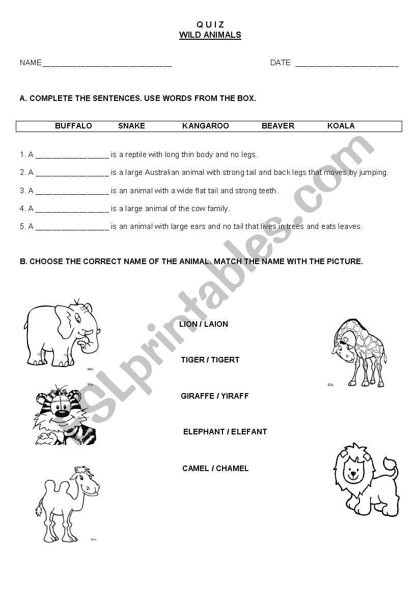 english-worksheets-quiz-wild-animals