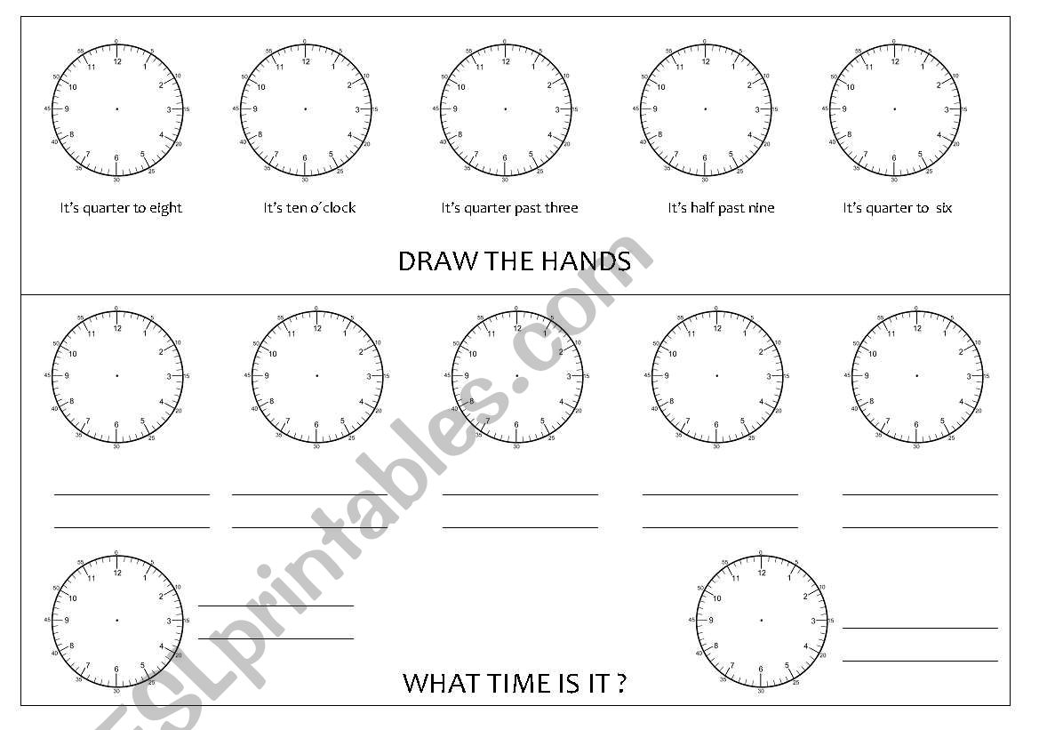 What time is it? worksheet