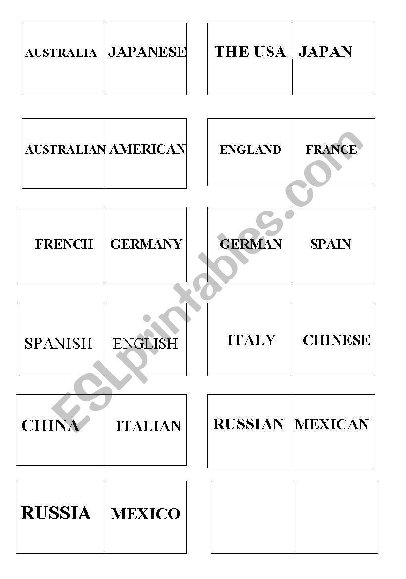 DOMIN COUNTRIES AND NATIONALITIES