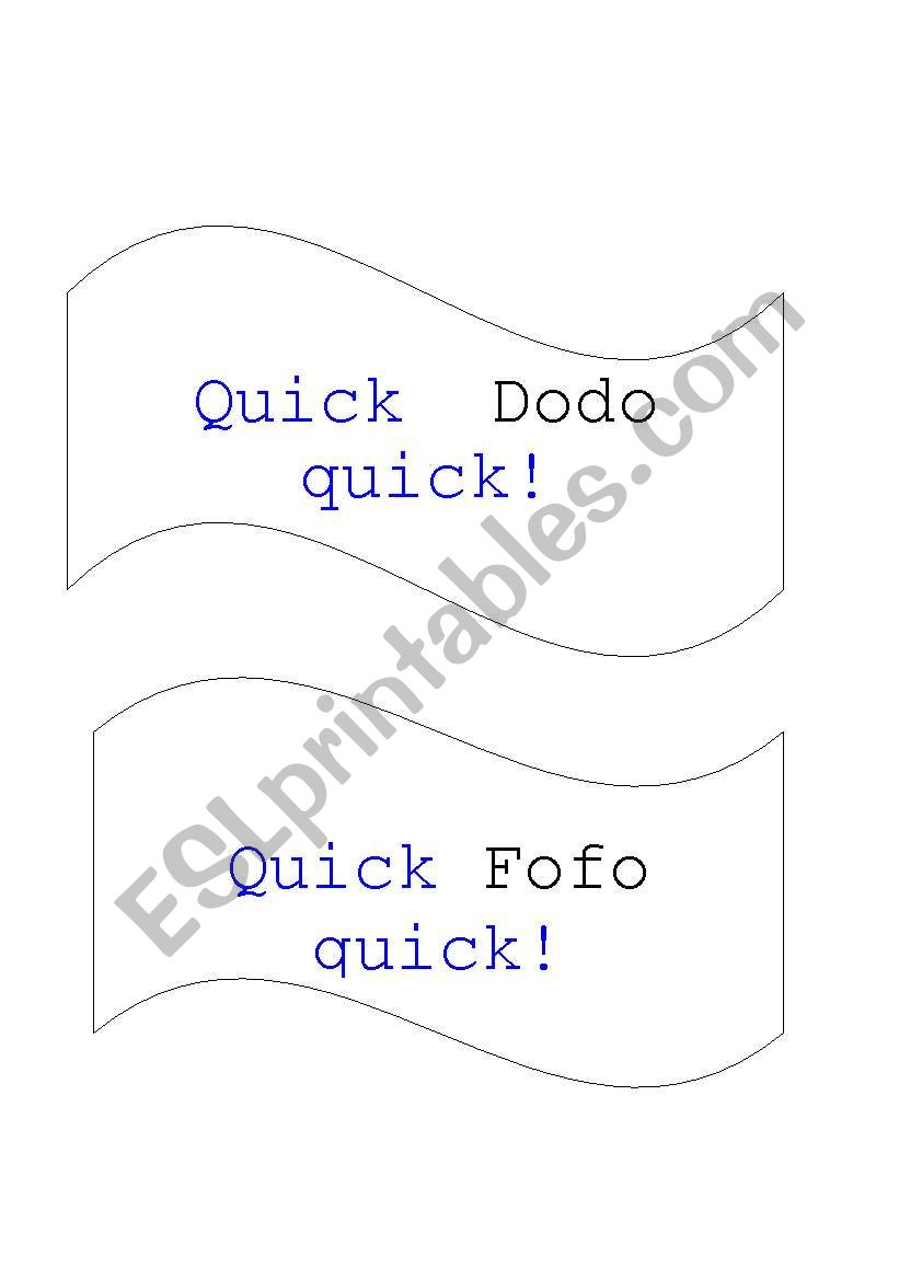 Dodo and  Fofo part C worksheet