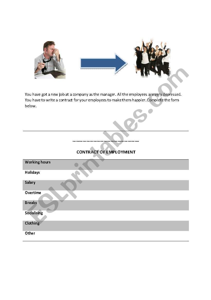 Job Contract - Speaking activity