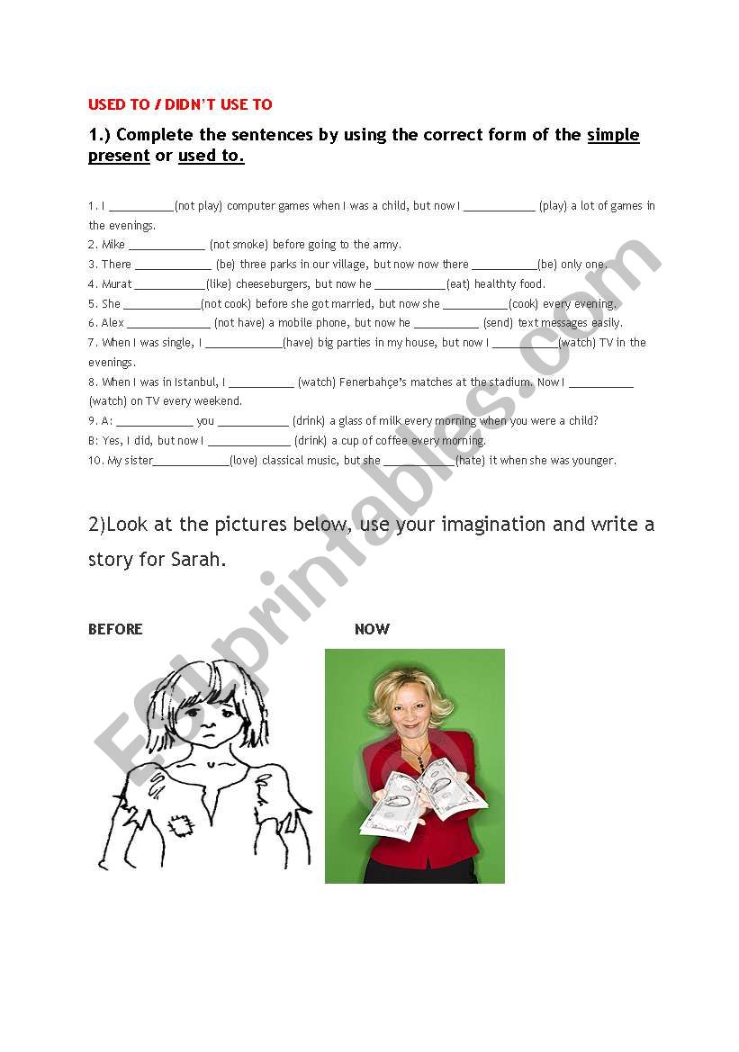 a worksheet for extra activities in teaching 