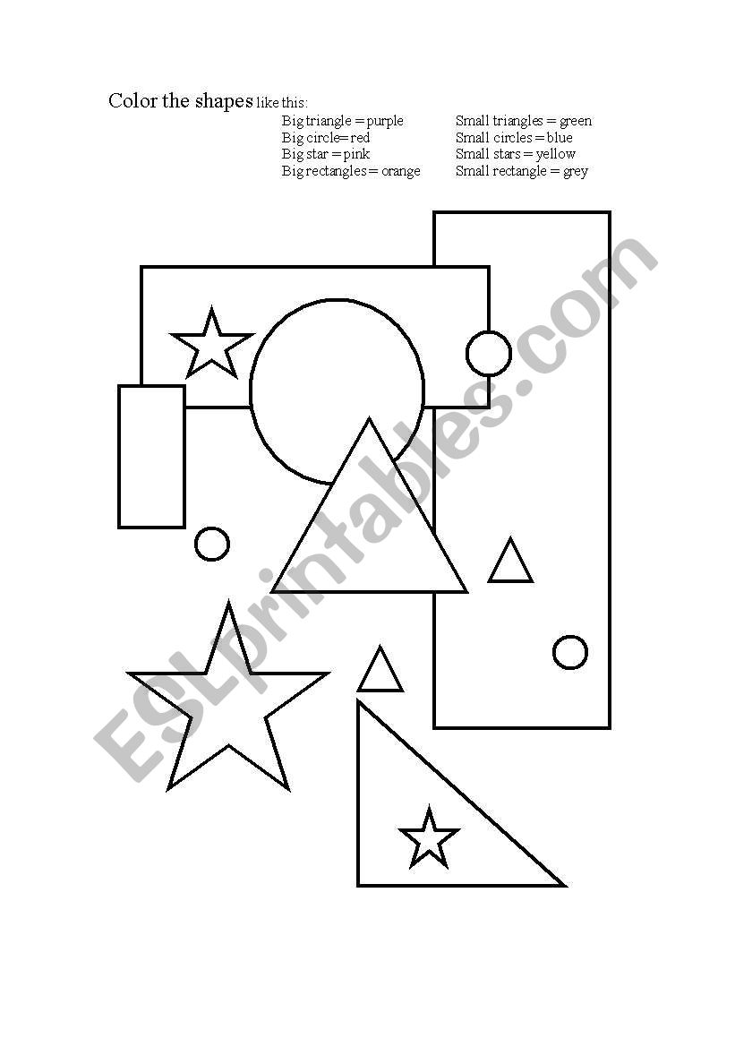  English Worksheets Shapes 