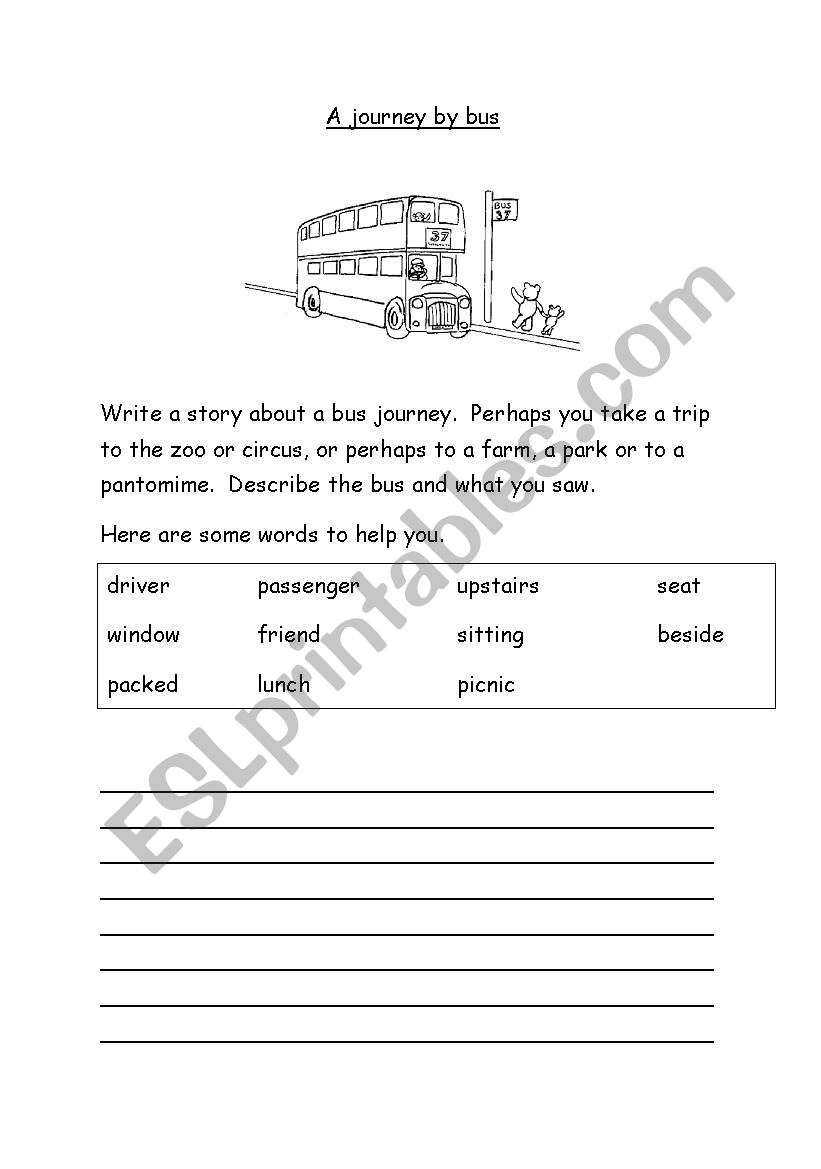 A Journey by Bus worksheet