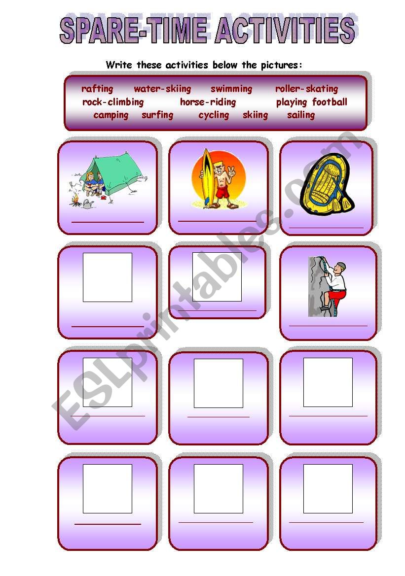 spare-time-activities-esl-worksheet-by-nonina