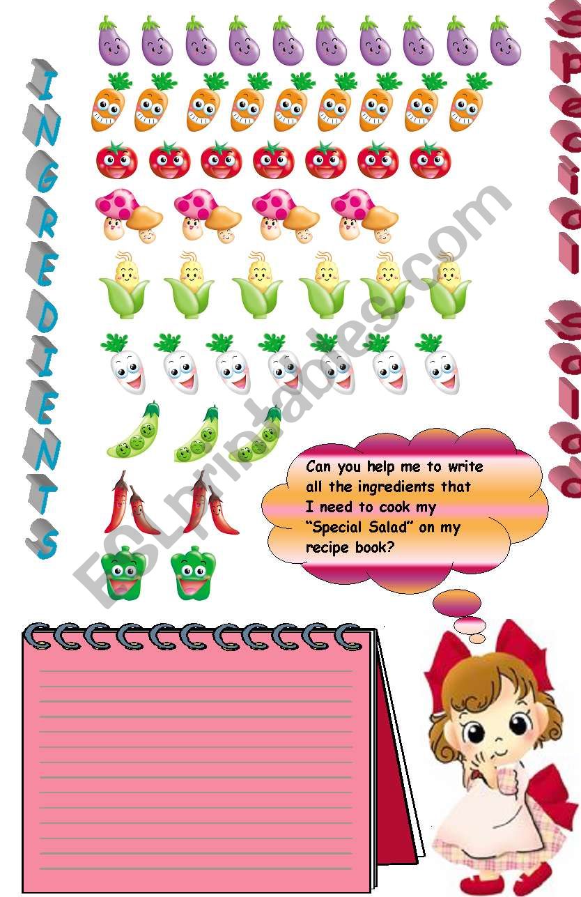 fruit and vegetable worksheet