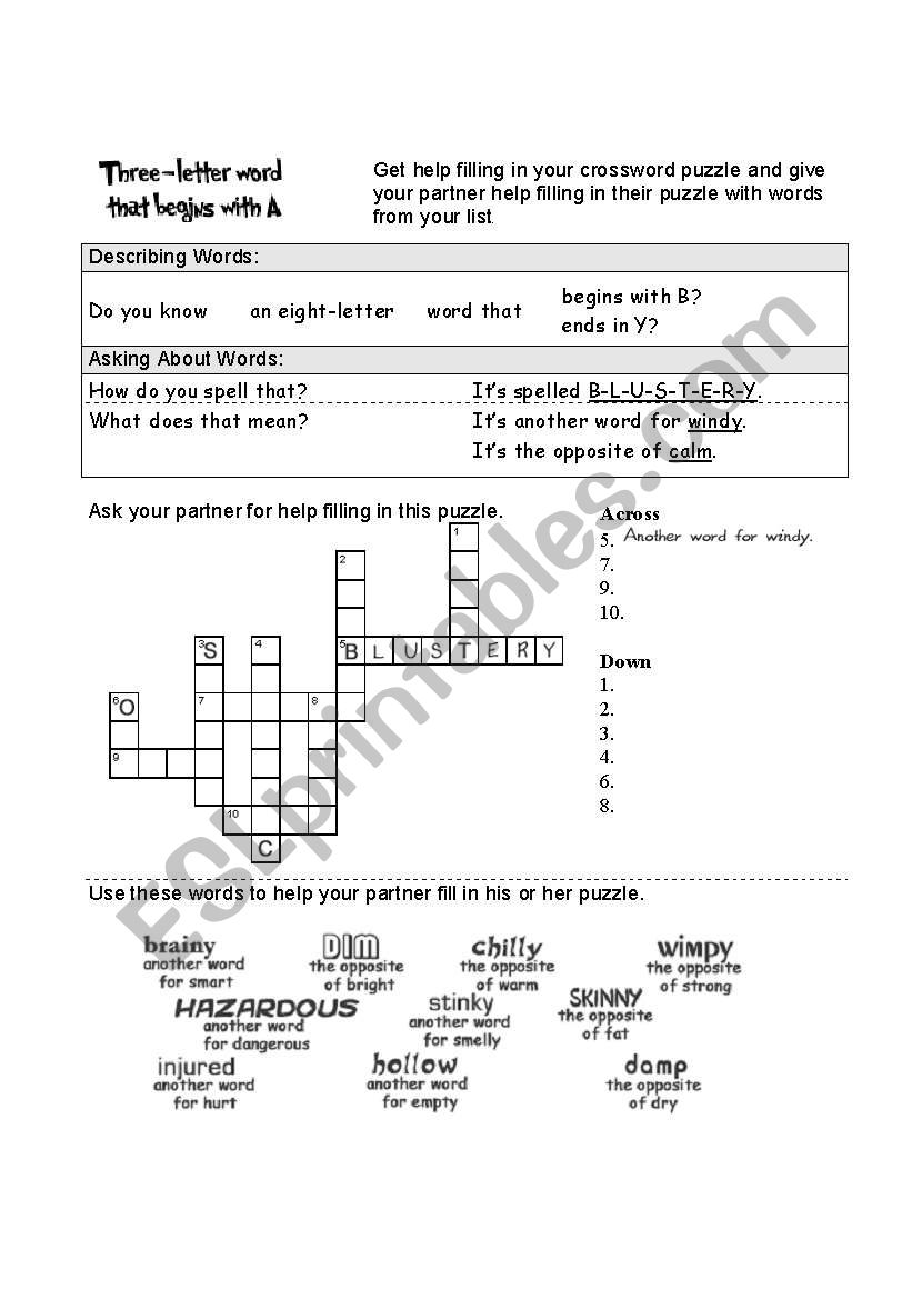 puzzel information gap activity