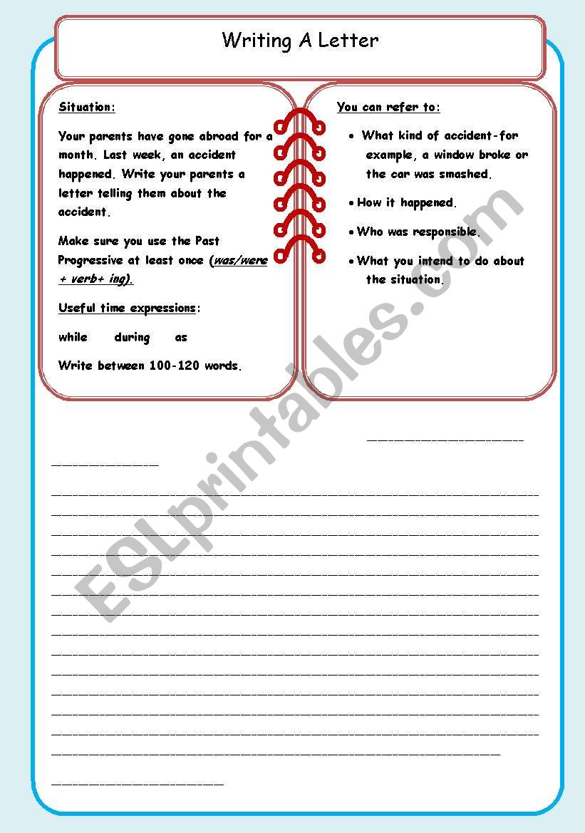 Writing An Informal Letter 2 ESL Worksheet By Debbiem