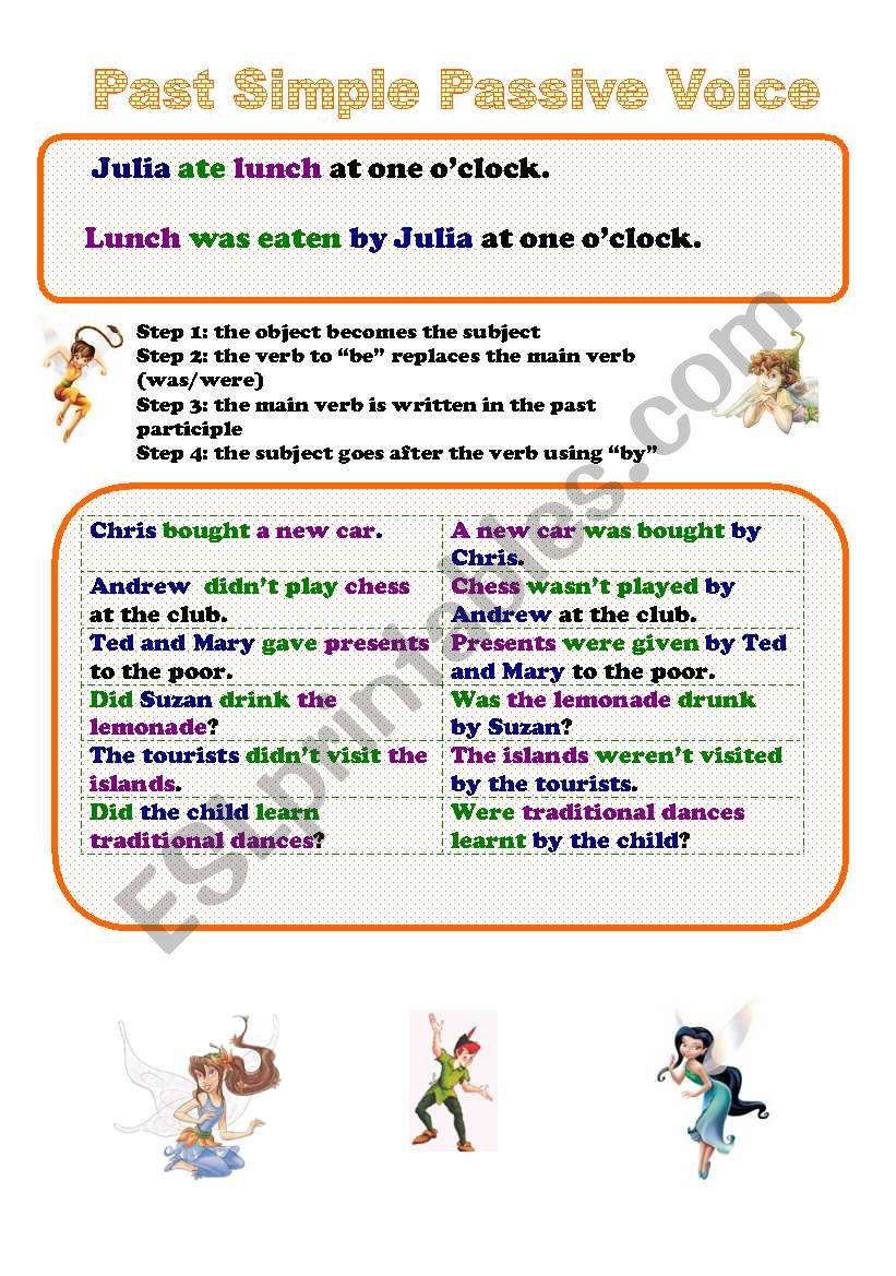 Passive Voice Past Simple Esl Worksheet By Liliaamalia Hot Sex Picture