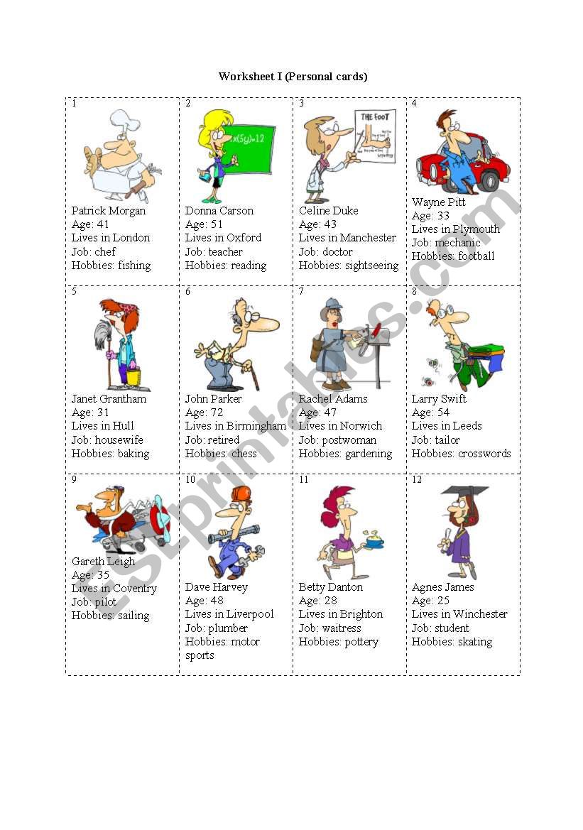 Who are you? worksheet