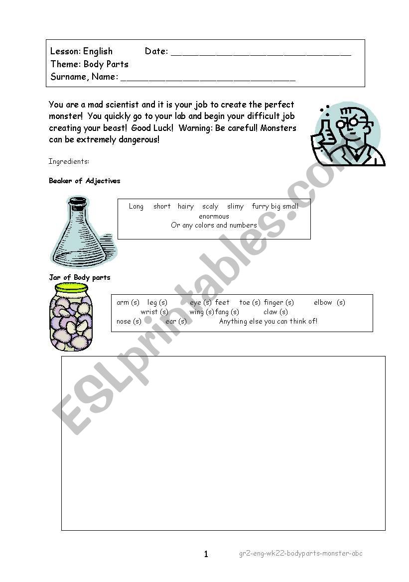 Create a Monster worksheet