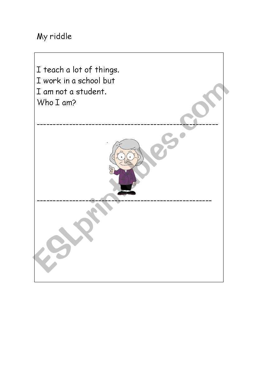 riddle worksheet