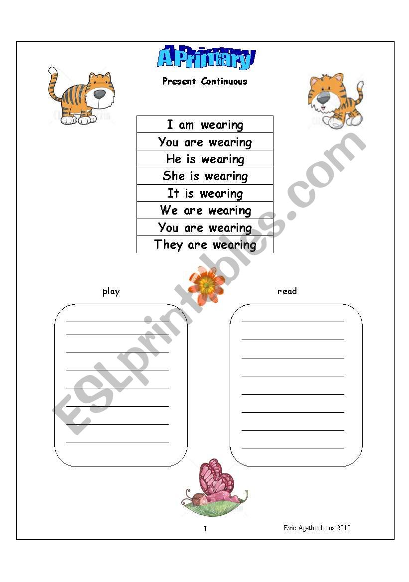 Present Continuous worksheet