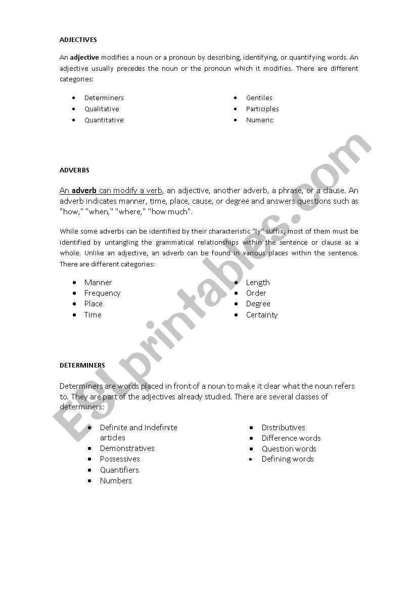 Some adjectives worksheet