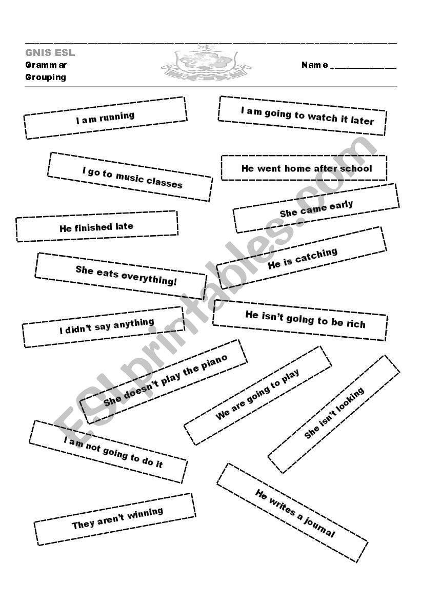 tense review worksheet