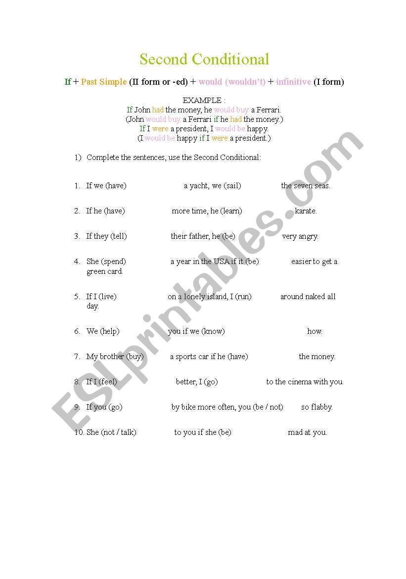 Second Conditional worksheet