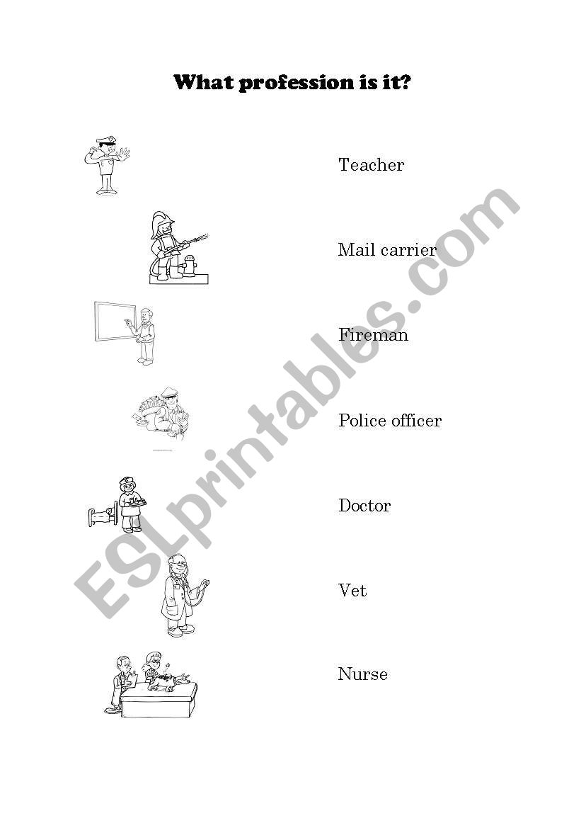 What Profession is it? worksheet