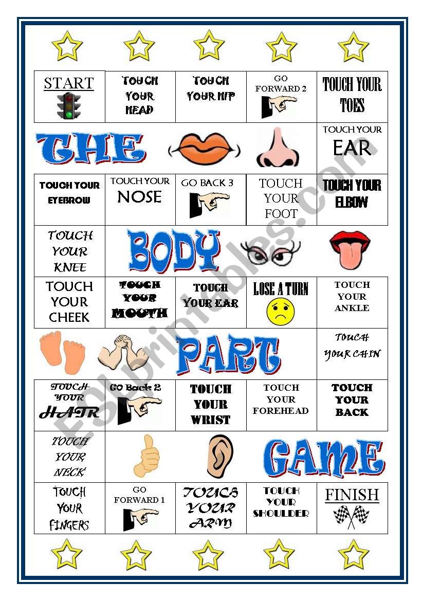 The Body Part Game ESL Worksheet By Grmstrj