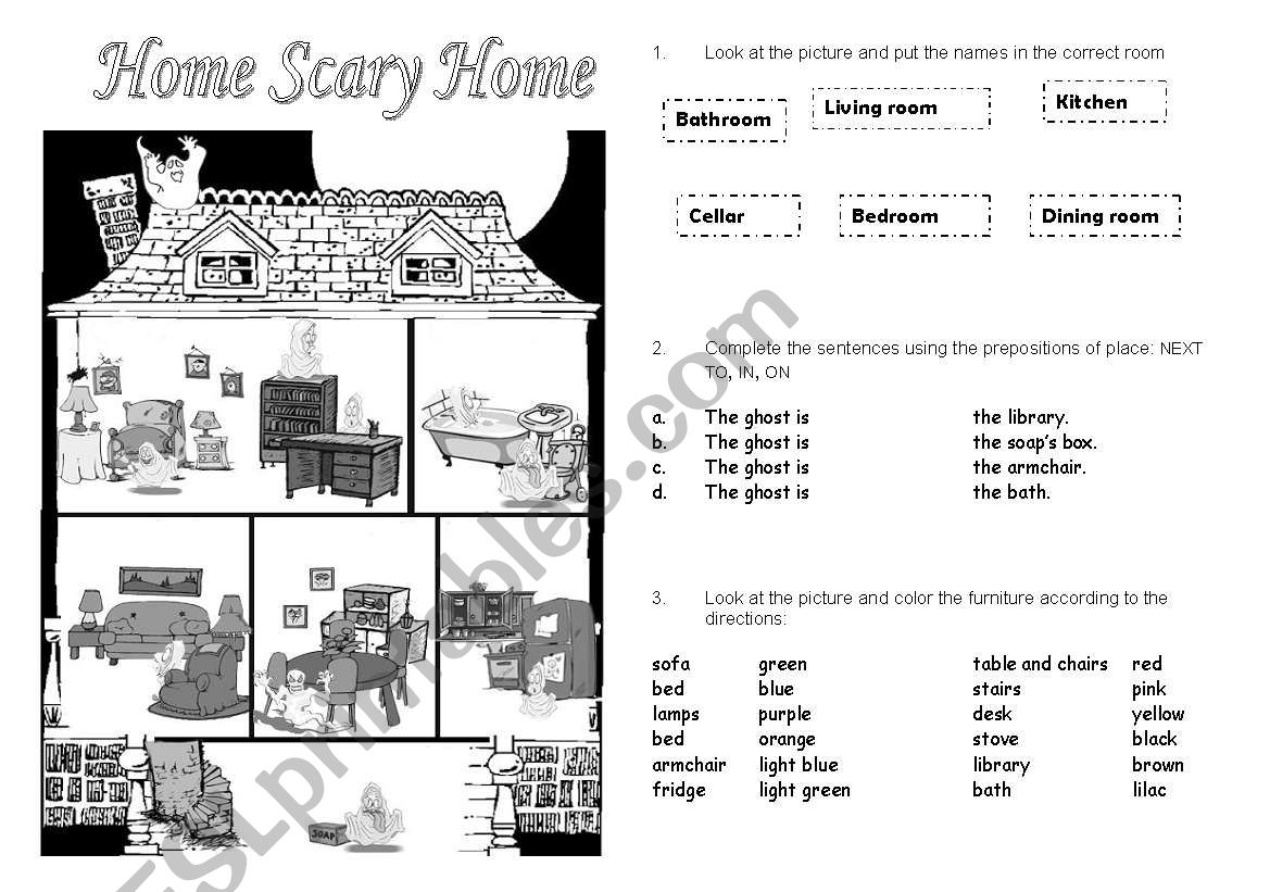 Home Scary Home worksheet